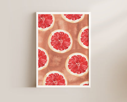 Grapefruit Art Wall Art Print