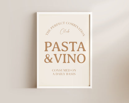 Pasta & Vino Art Wall Art Print