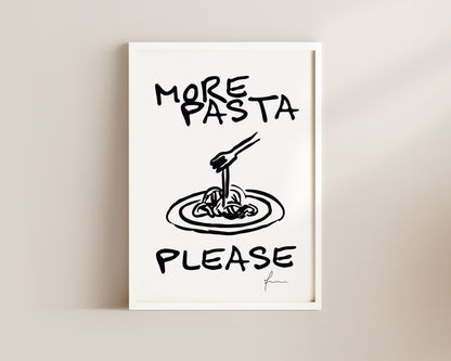 More Pasta Please Wall Art Print