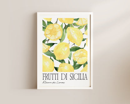 Frutti Di Sicillia Lemon Art Wall Art Print
