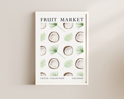 Fruit Market Coconut Art Wall Art Print