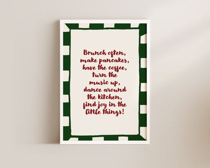 Brunch Often Quote Wall Art Print