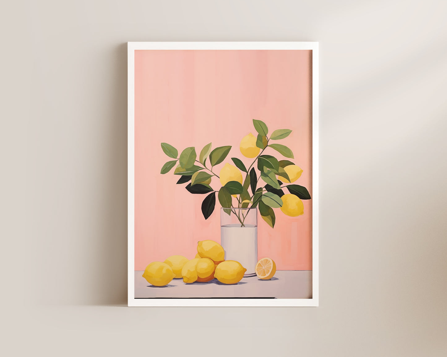 Pink Lemons Art Print