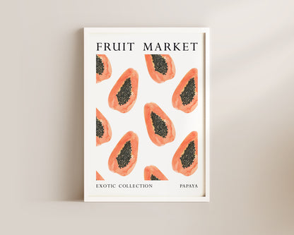 Fruit Market Papaya Art Wall Art Print