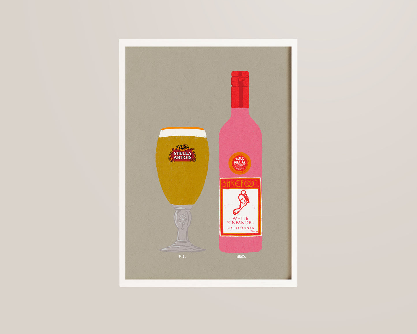 Stella Artois & White Zinfandel Print