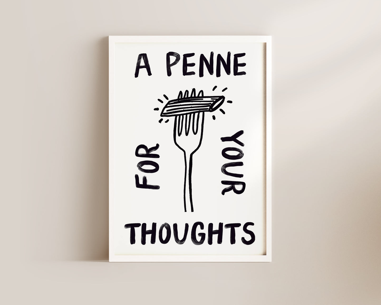 A Penne For Your Thoughts Quote In Black Print