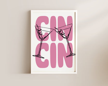 Cin Cin Pink Wall Art Print