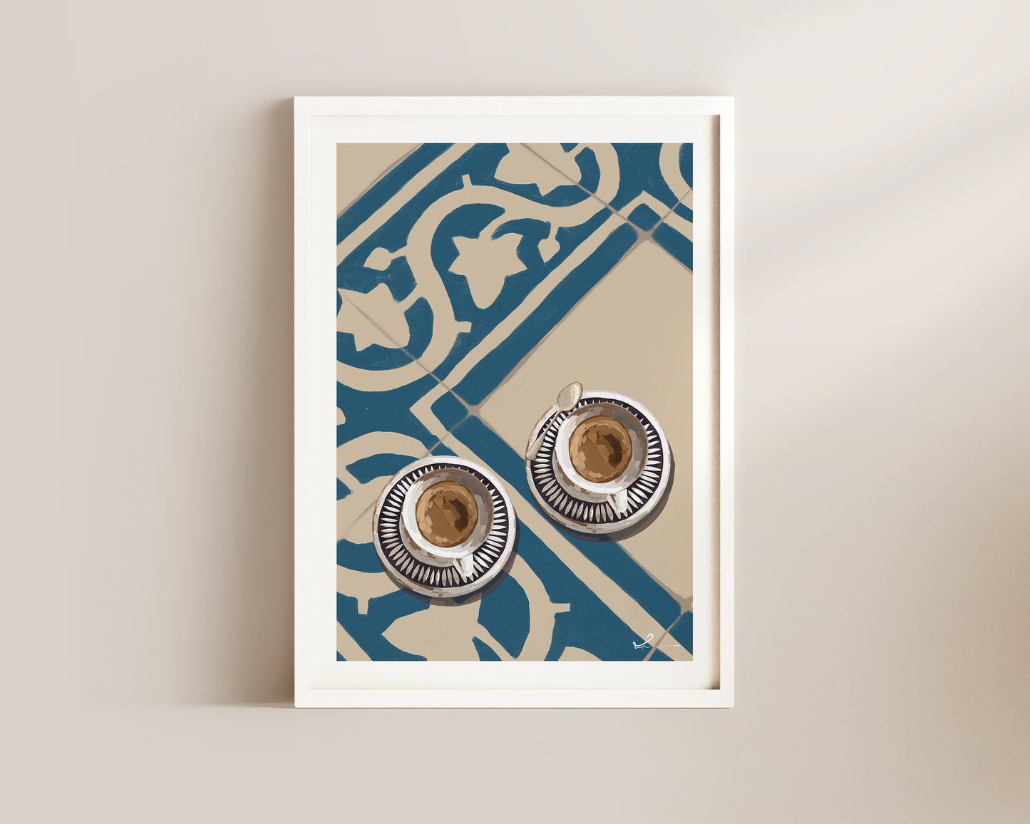 Two Cups Of Coffee Print