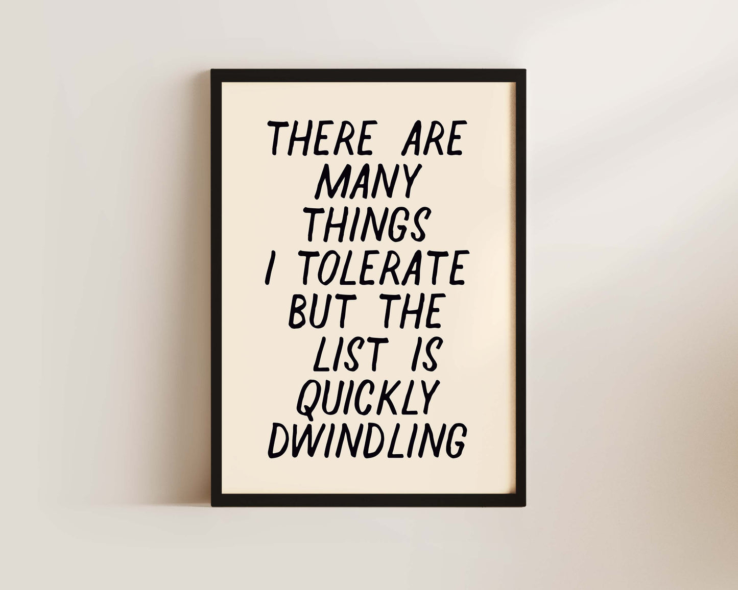 Many Things I Tolerate