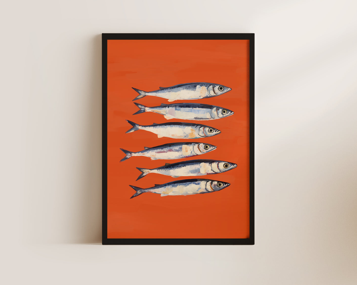 Burnt Orange Sardines Art Print