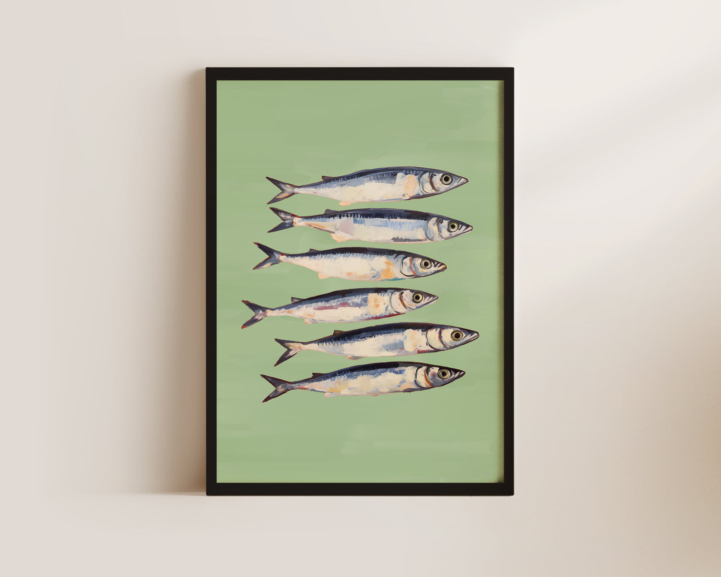 Green Sardines Art Print