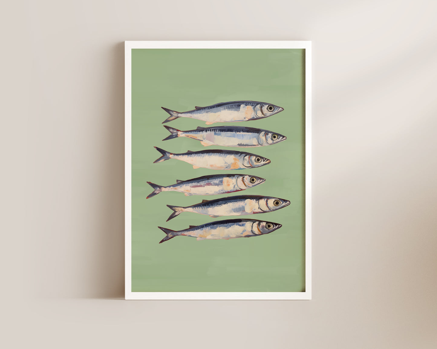 Green Sardines Art Print