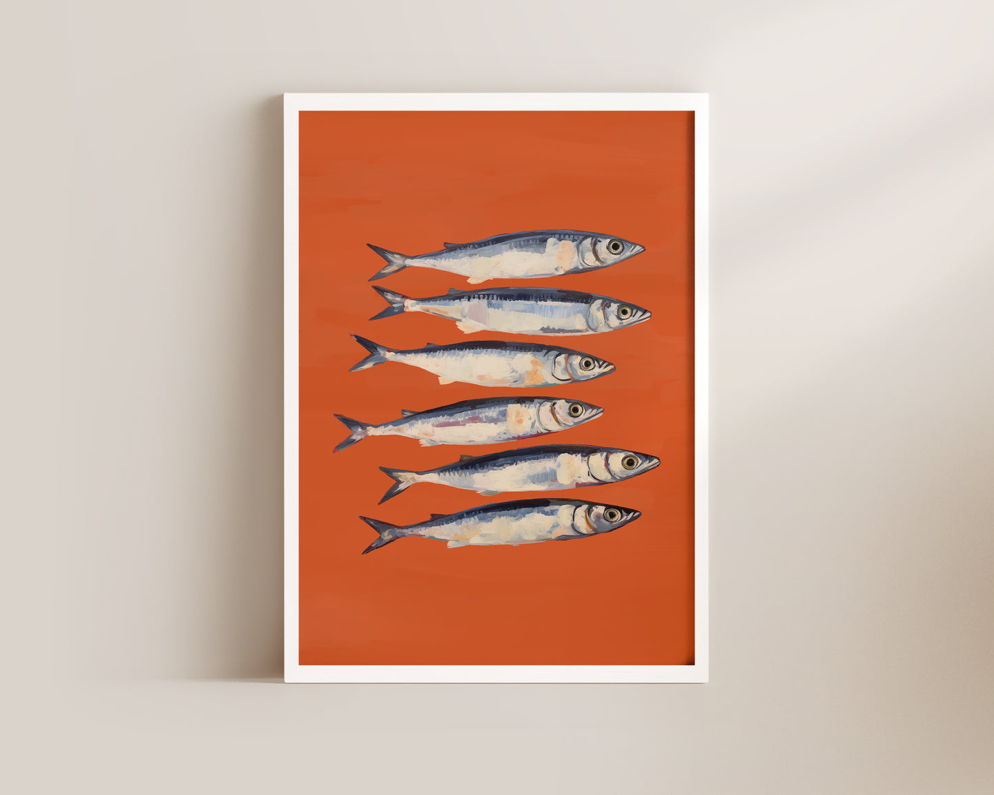 Burnt Orange Sardines Art Print