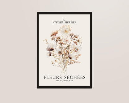 Fleurs Sechees Floral Wall Art Print