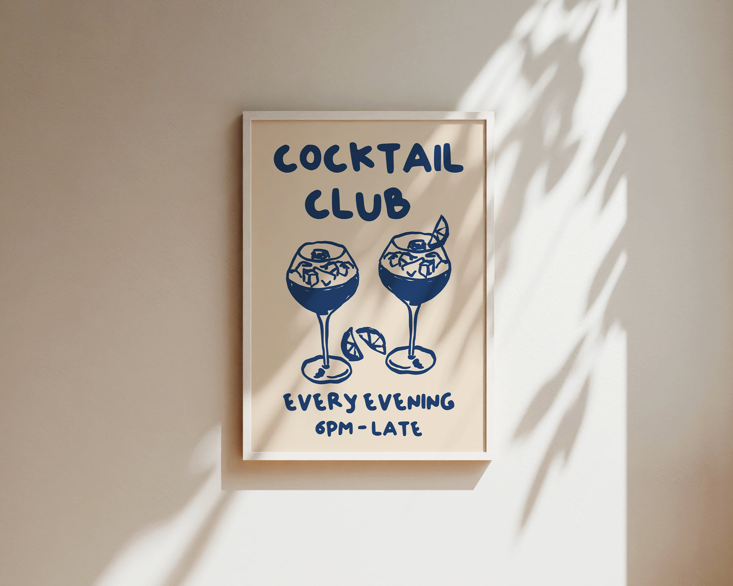 Cocktail Club In Blue Poster