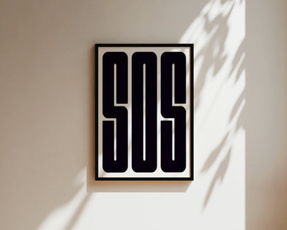 SOS Art Wall Art Print