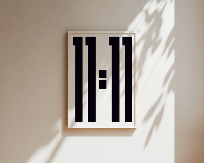 11:11 Angel Number Art Wall Art Print