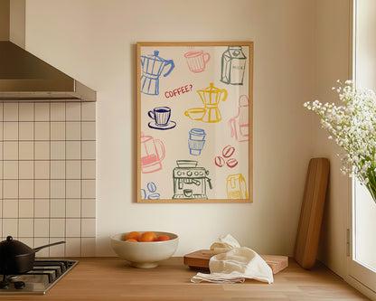 Colourful Coffee Print
