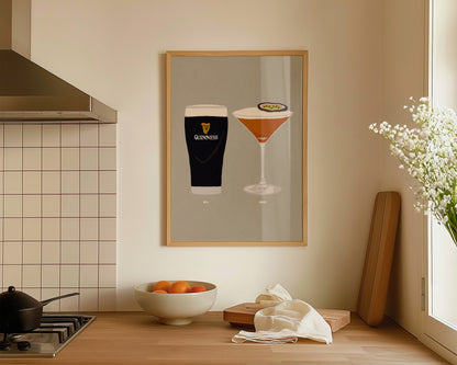 Guinness & Pornstar Martini Print