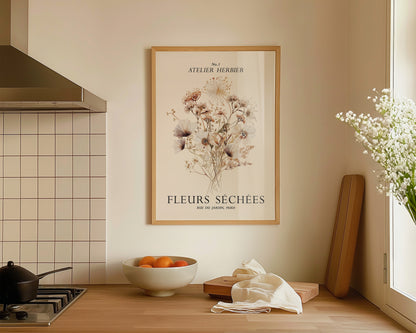 Fleurs Sechees Floral Wall Art Print