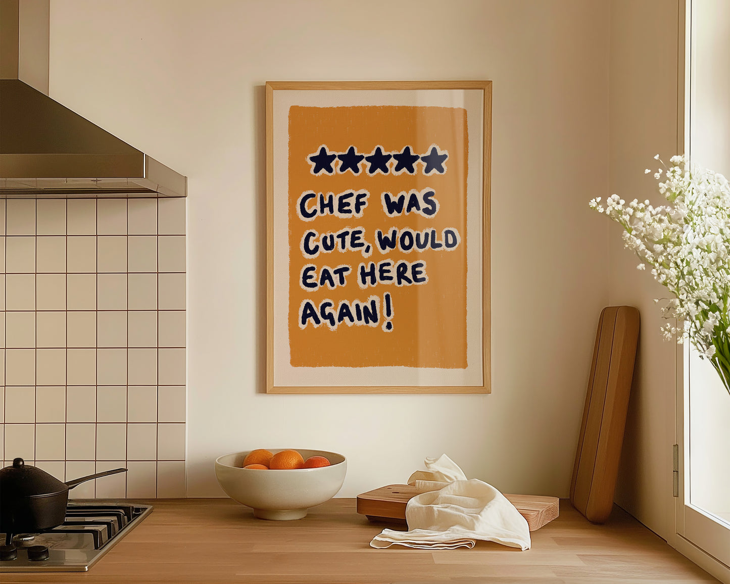 Chef Was Cute Yellow Print