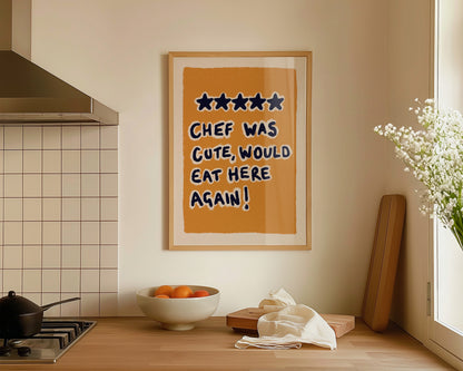 Chef Was Cute Yellow Print