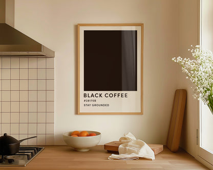 Black Coffee Wall Art Print
