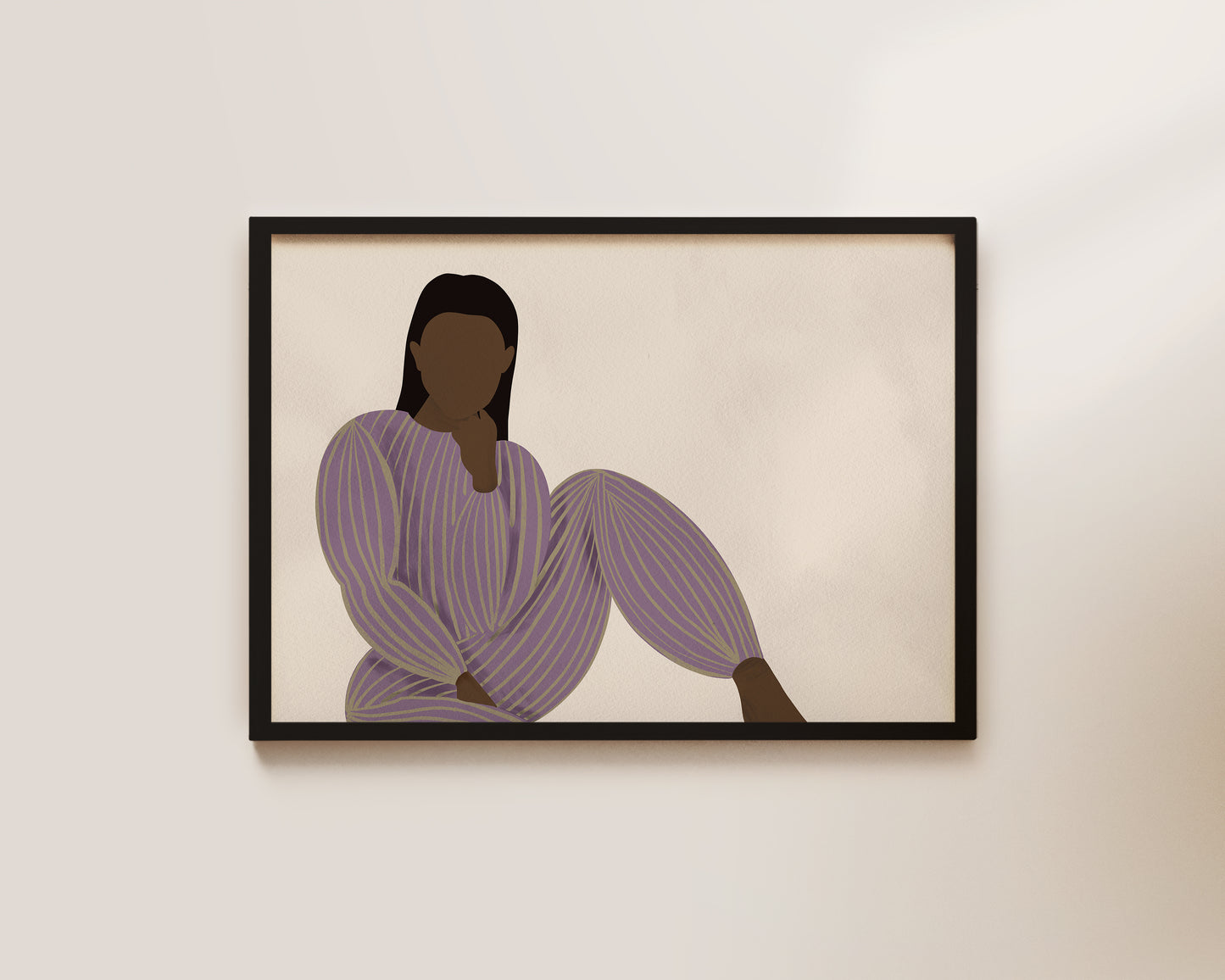 Purple Striped Lady Art Print