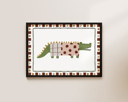 Crocodile Art Wall Art Print