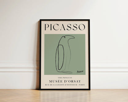 Picasso The Penguin Art Wall Art Print In Green