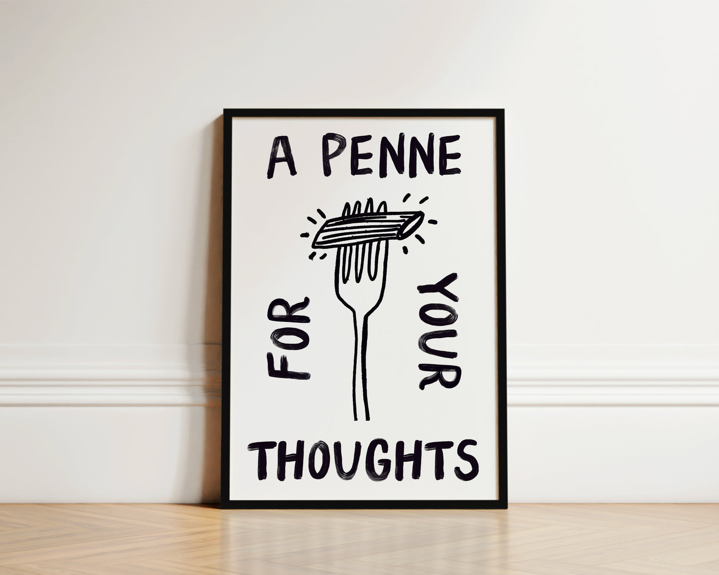 A Penne For Your Thoughts Quote In Black Print