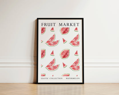 Fruit Market Watermelon Art Wall Art Print