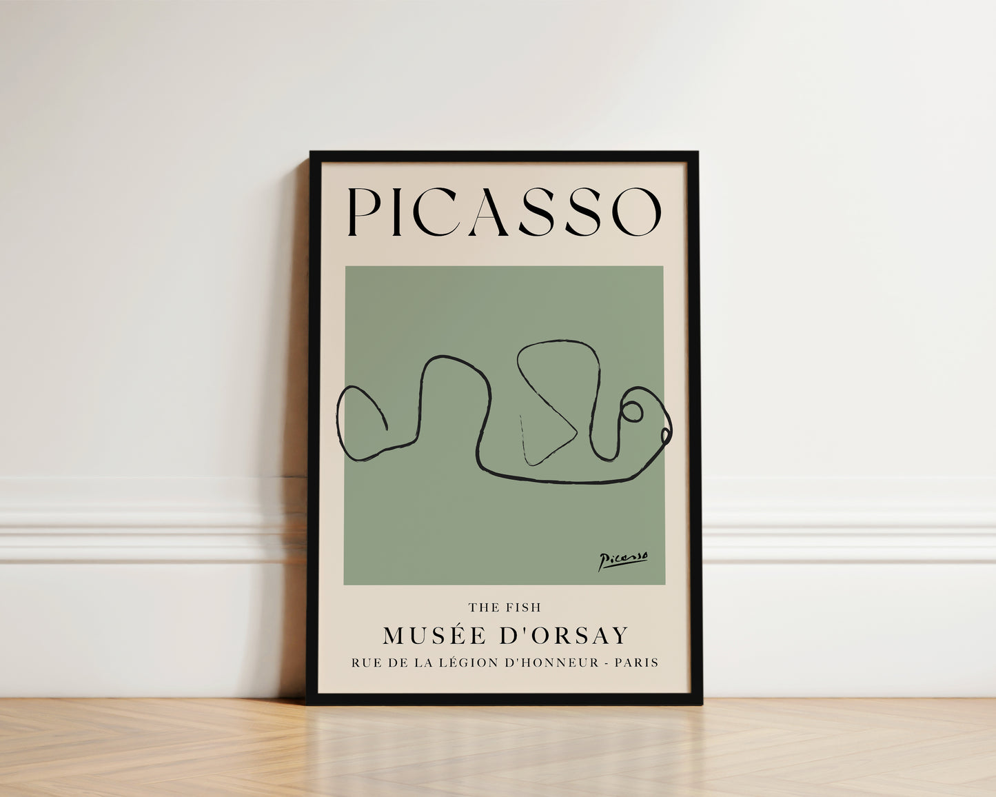 Picasso The Fish Art Print In Green