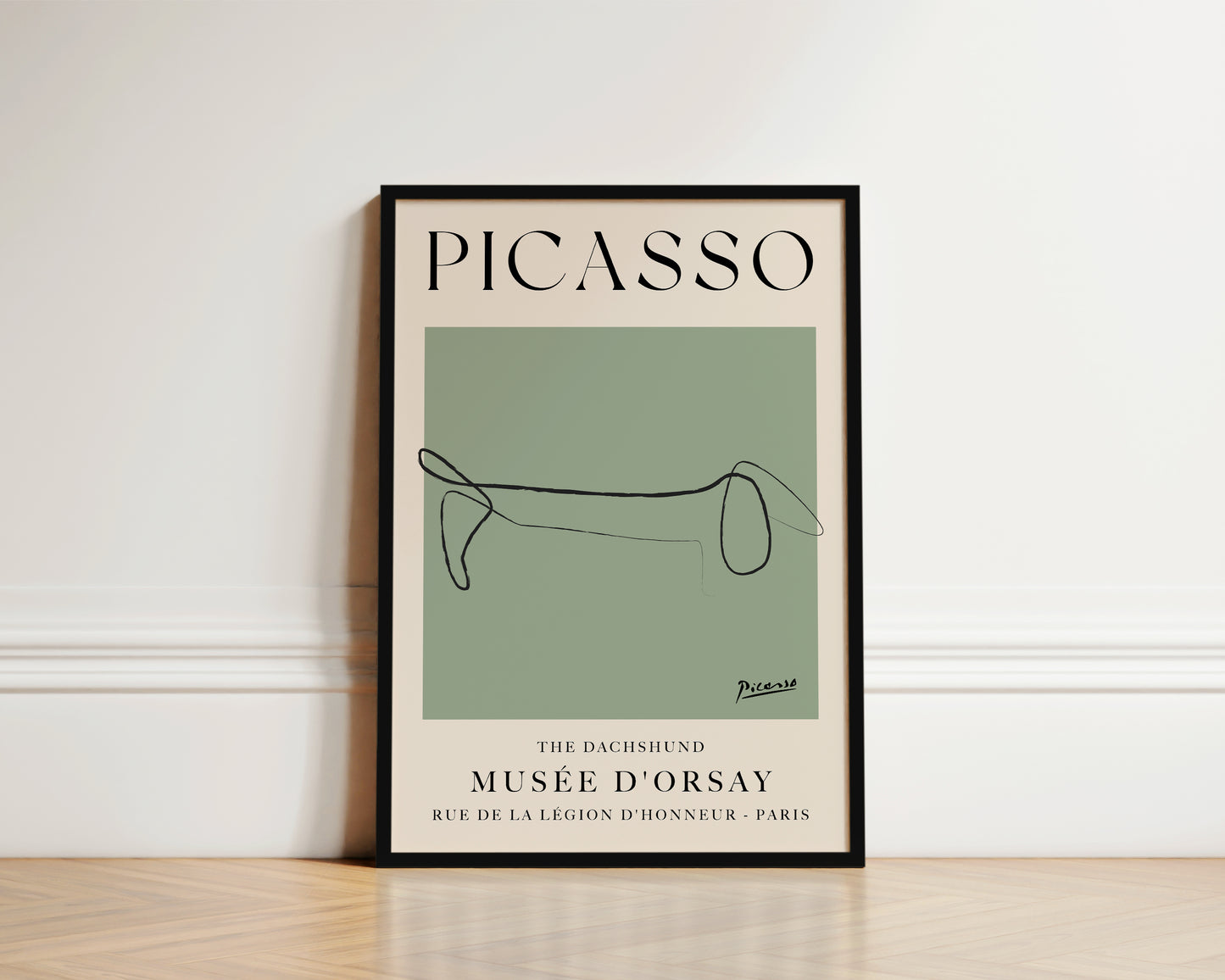 Picasso The Dog Art Print In Green