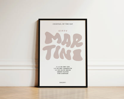 Dirty Martini Wall Art Print