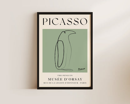 Picasso The Penguin Art Wall Art Print In Green