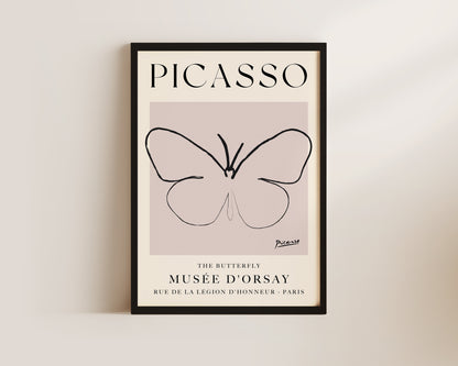 Picasso Butterfly Art Wall Art Print