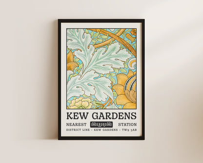 Kew Gardens Light Blue Tapestry Art Wall Art Print