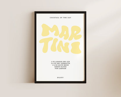 Martini Wall Art Print