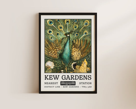 Kew Gardens Peacock Art Print