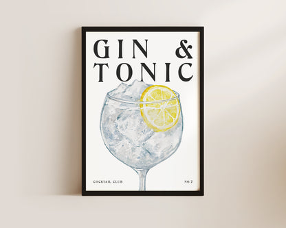 Gin & Tonic Wall Art Print