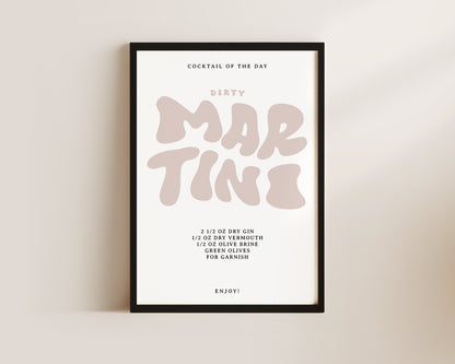 Dirty Martini Wall Art Print