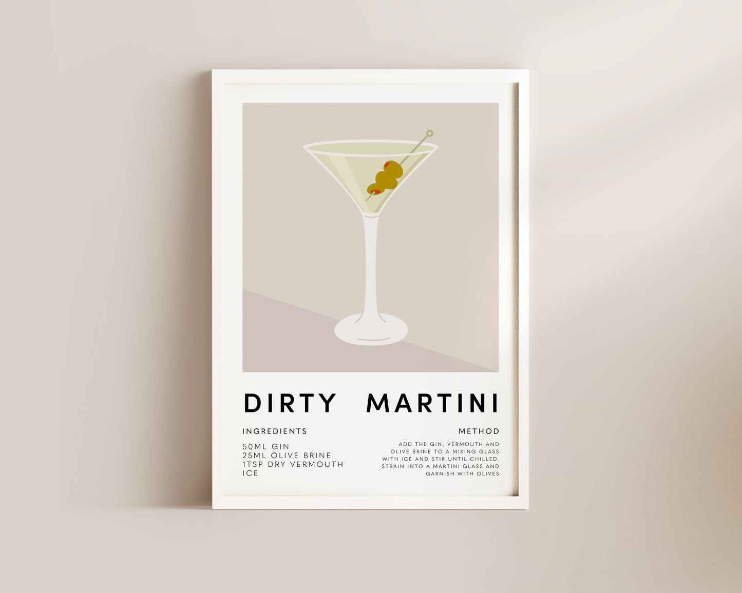 Dirty Martini Print