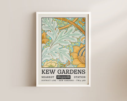 Kew Gardens Light Blue Tapestry Art Wall Art Print