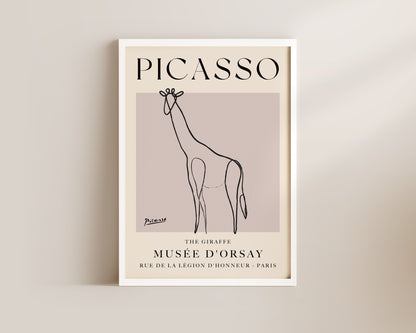 Picasso The Giraffe Art Wall Art Print