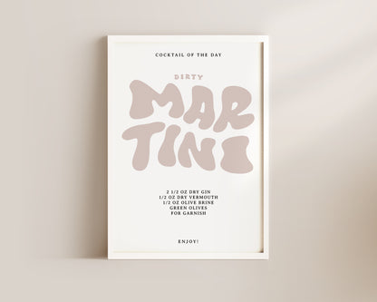 Dirty Martini Wall Art Print