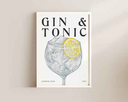 Gin & Tonic Wall Art Print