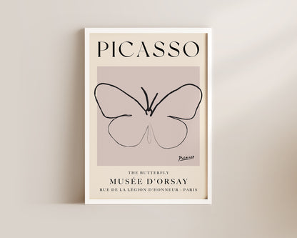 Picasso Butterfly Art Wall Art Print