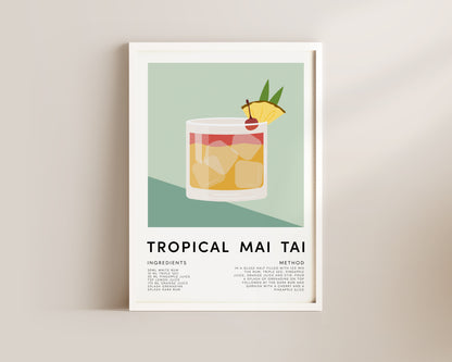 Tropical Mai Tai Wall Art Print