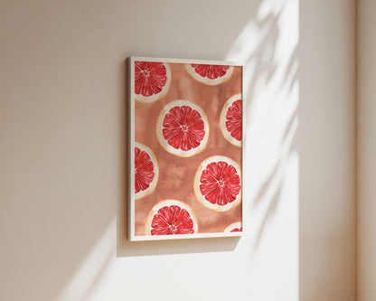 Grapefruit Art Wall Art Print